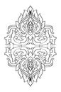 Floral medallion for design