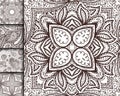 Floral mehendi pattern ornament vector illustration hand drawn henna mhendi pattern india tribal paisley background Royalty Free Stock Photo