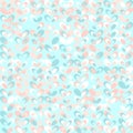 Floral mid century retro pattern, mint pink. Tiffany blue colored background. Royalty Free Stock Photo