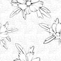 Floral monochrome pattern