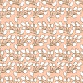 Floral monochrome pattern