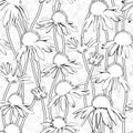 Floral monochrome pattern