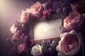 Floral mothers day background. Illustration AI Generative