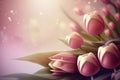 Floral mothers day background. Illustration AI Generative