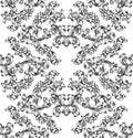 Floral Motif Scroll Pattern Seamless Tile Royalty Free Stock Photo