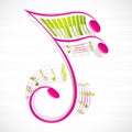 Floral Musical Note Royalty Free Stock Photo