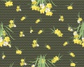 Floral narcissus retro vintage background