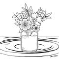 Floral nature flowers cartoon