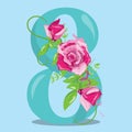 Floral Numbers 08