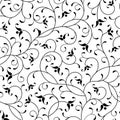 Floral oriental black isolated seamless background