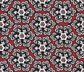 Floral oriental seamless ornament. Ornamental tile pattern with flower bloom in traditional eastern asian style