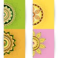 Floral ornament cards design Royalty Free Stock Photo