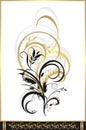 Floral ornament for decor. Fragment Royalty Free Stock Photo