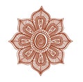 Floral ornament - decorative indian tatto flower. Mendi arabian vector