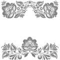 Floral ornament. Design element isolated on White background. illustration Royalty Free Stock Photo