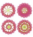 Floral ornament element set Royalty Free Stock Photo