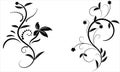 Floral ornament elements design, floral swirl design, illustration with black flower decoration  for wedding cards, vector eps10 Royalty Free Stock Photo