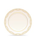 Floral ornament plate isolated