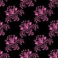 Floral ornament in violet and black colors Royalty Free Stock Photo