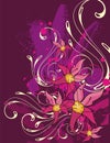 Floral ornamental background