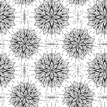 Floral ornamental pattern. Seamless background in vector for coloring book page or textile. Wrapping paper design Royalty Free Stock Photo