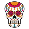 Floral ornamente head skull. Day of the dead Royalty Free Stock Photo