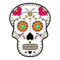 Floral ornamente head skull. Day of the dead Royalty Free Stock Photo