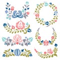 Floral ornaments and frames