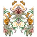 Floral paisley ornamental pattern design