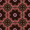 Floral Paisley seamless pattern. Lacy ornamental colorful background. Ethnic folkloric style repeat backdrop. Paisley flowers
