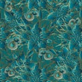 Abstract paisley seamless pattern.