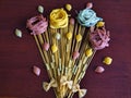 Floral pasta bouquet Royalty Free Stock Photo
