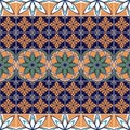 Decorative colorful tile pattern design. Vector illustration.