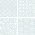 Seamless floral patterns on light background