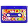 Floral pattern audio cassette Royalty Free Stock Photo