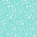 Floral pattern in blue