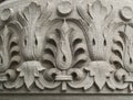 Floral pattern carved into stone