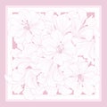 Floral pattern decor for silk tiussiue. Flower background