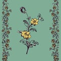 Floral pattern, drawing fancy flower