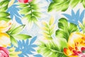 Floral pattern on fabric.