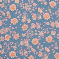 217 Floral Pattern: A feminine and romantic background featuring floral pattern in soft and pastel colors that create a delicate Royalty Free Stock Photo