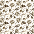 Floral pattern. Flourish oriental ethnic background. Arabic orna