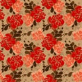 Floral pattern in folkloric style and bright colors