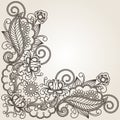 Floral pattern hand drawing illustration