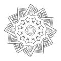 Floral pattern mandala outline