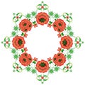 Floral pattern in the national Ukrainian Petrikovka style.