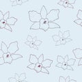 Floral pattern with orchids