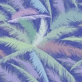 Floral pattern with palm tree leaves. Summer nature tropical texture Royalty Free Stock Photo