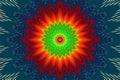 Floral pattern rainbow background multicolor. flower mandala