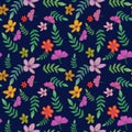 Floral pattern with random elements Royalty Free Stock Photo